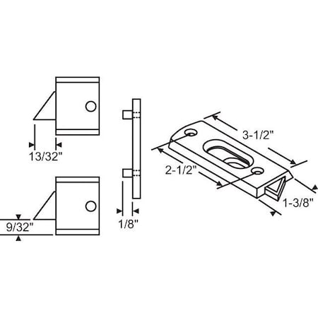 Strybuc White Universal Tilt Latch 85-736